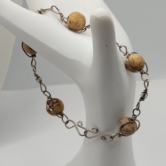 Artisan Handmade Jewelry Earthen Necklace, Bracelet, and Earring Set - Picture 4 of 5